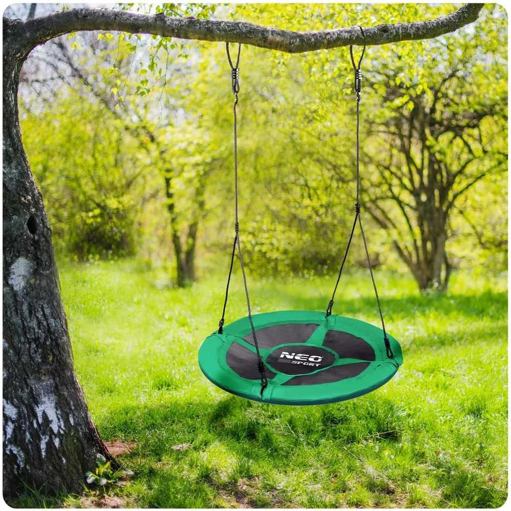 Swingo XXL žalios 95 cm varnos lizdo sūpynės