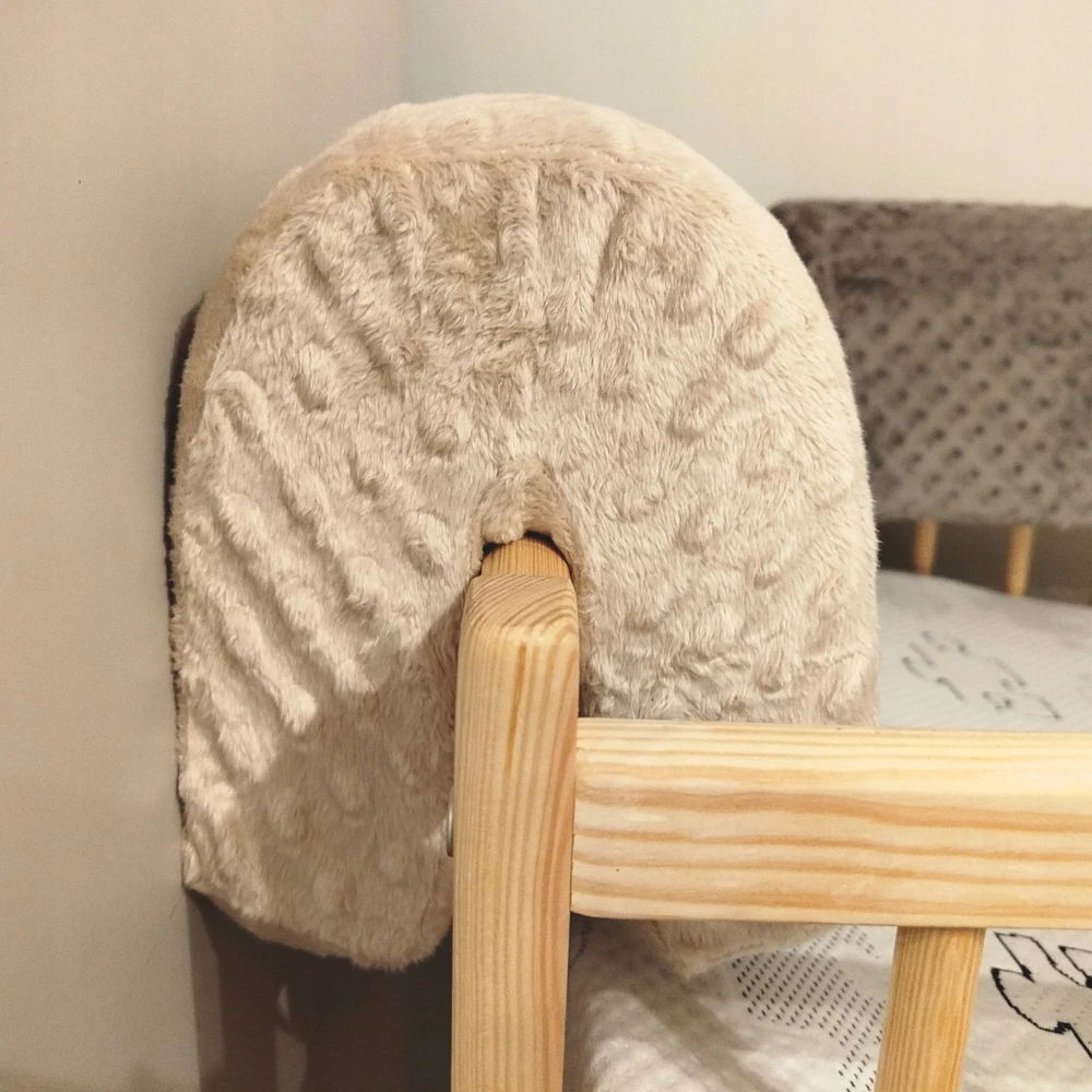 Syma Ochraniacz piankowy na barierkę łóżeczka i łóżka seniora Minky beż 70 cm