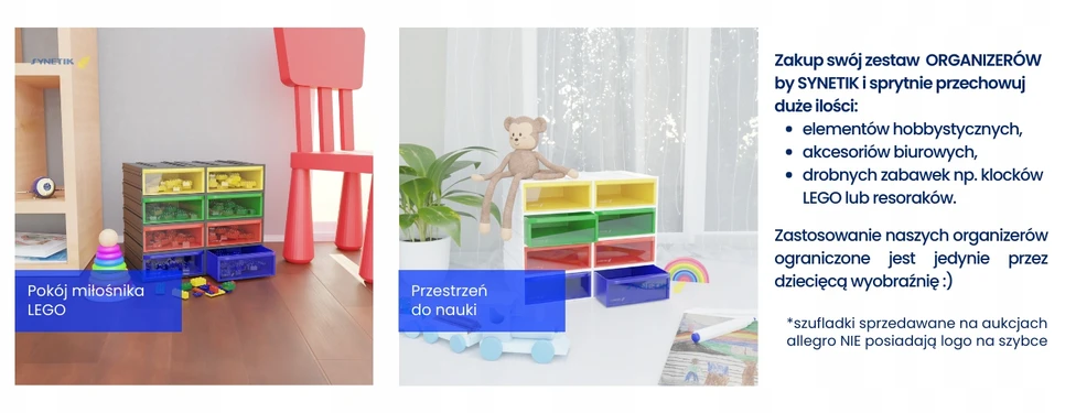 Synetik Szufladki organizer modułowy na zabawki 8 vnt