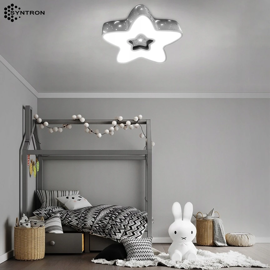 Syntron LAMPA LED SUFIT DLA DZIECI GWIAZDKA 28W + Pultas