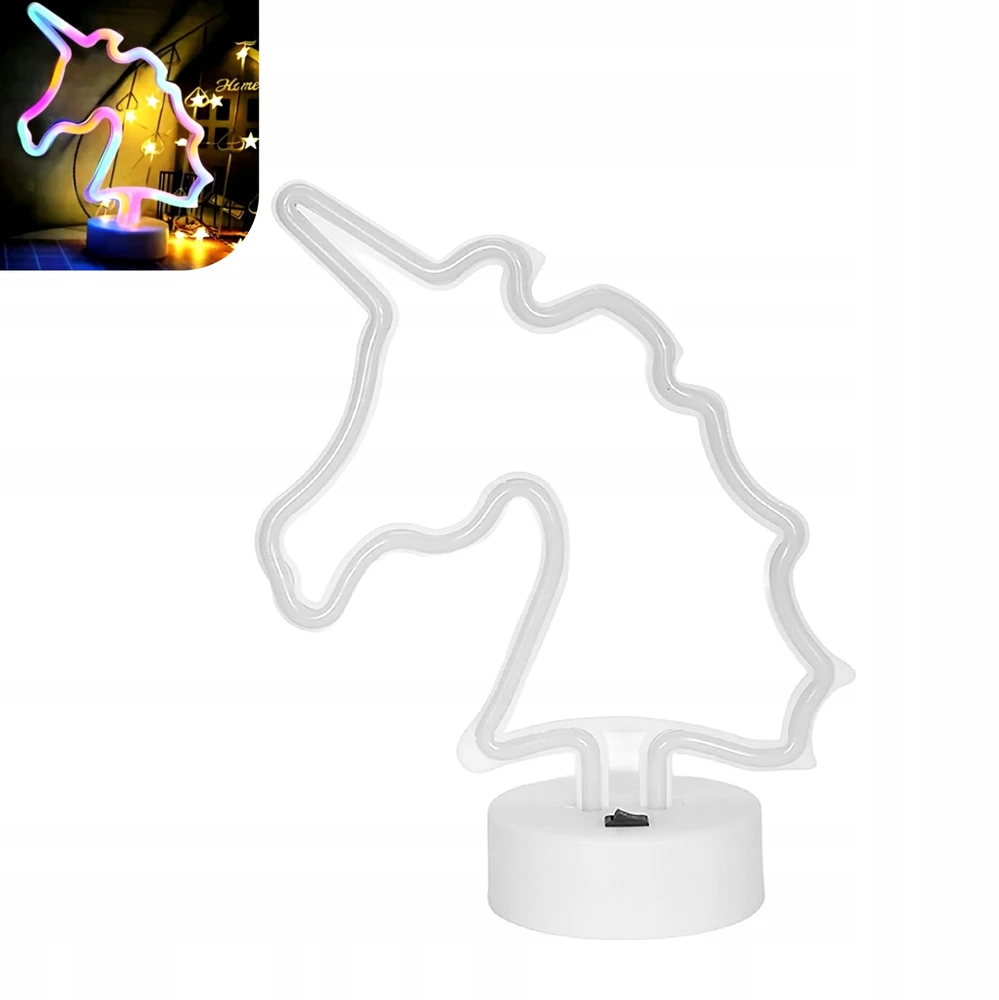 Syntron Unicorn naktinė lempa LED lemputė vaikams 2W Multicolor 2 maitinimo šaltinis balta