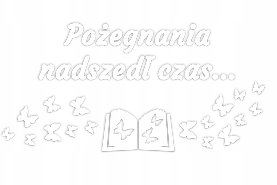 SzkolneNaklejki Dekoracija metų pabaigai ATSVEIKINIMO LAIKAS, mokykla, darželis