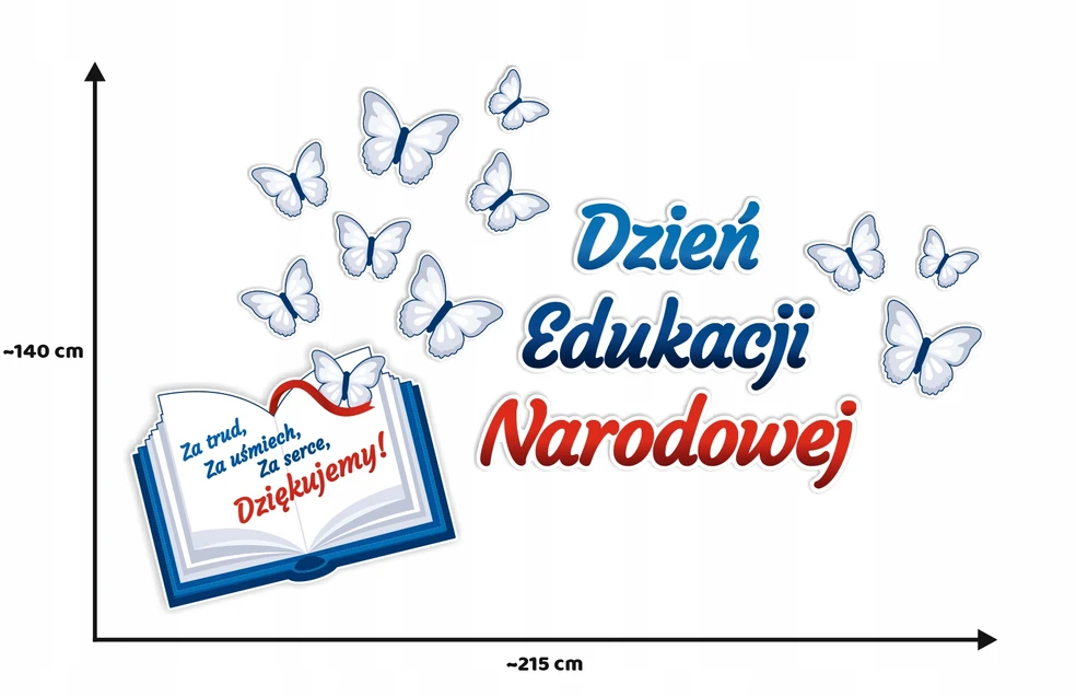 SzkolneNaklejki Dekoracja Ozdoba Dzień Edukacji Narodowej - wzór 3 (duży dydis XXL)