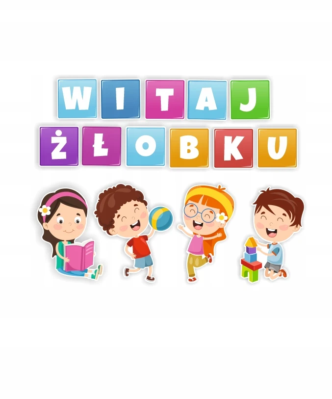 Szkolnenaklejkipl Dekoracja do żłobka WITAJ ŻŁOBKU (dvipusė)