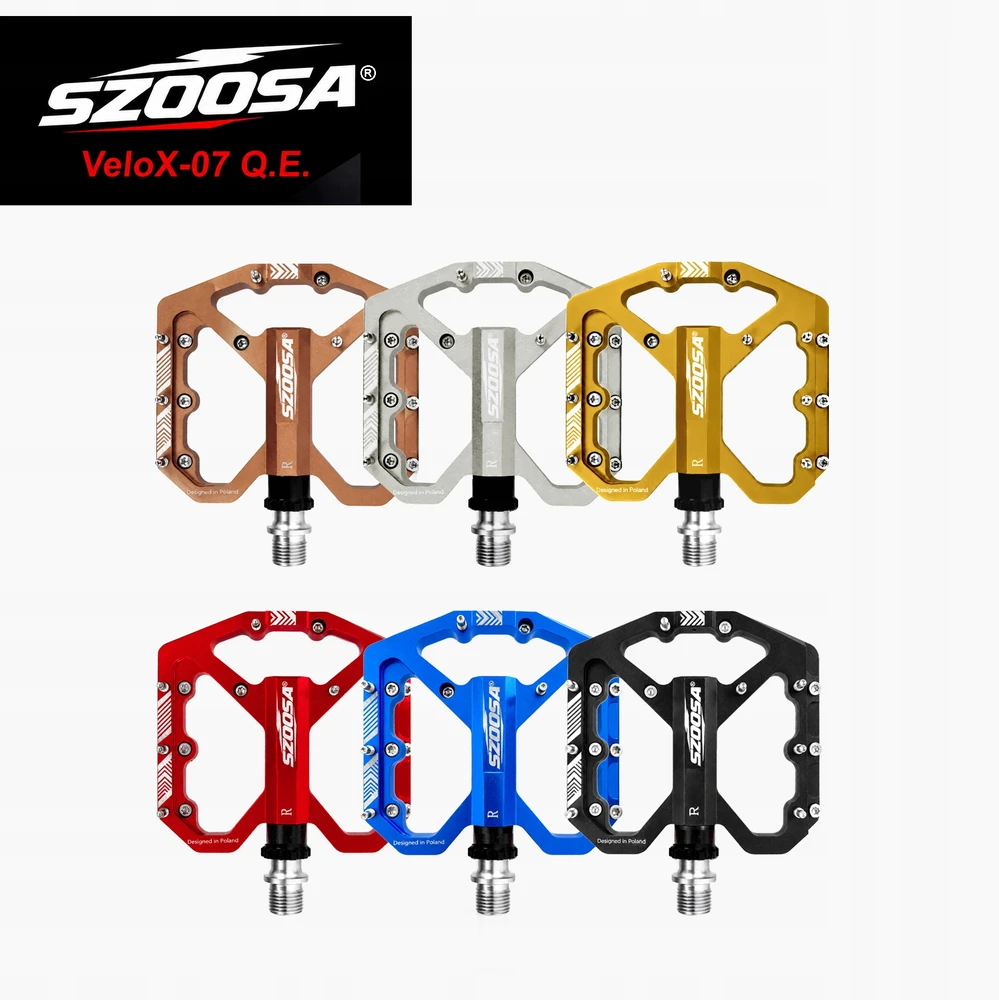 SZOOSA Aliuminio platforma MTB pedalai 3 itin lengvi mašinos guoliai Raudonas