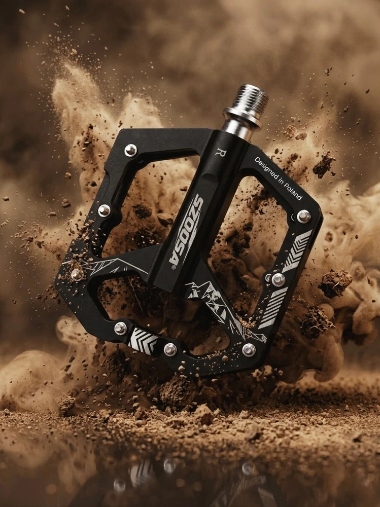 SZOOSA Lengvi MTB Enduro platformos pedalai, ALUMININIS, 3 solidūs DH Trail guoliai