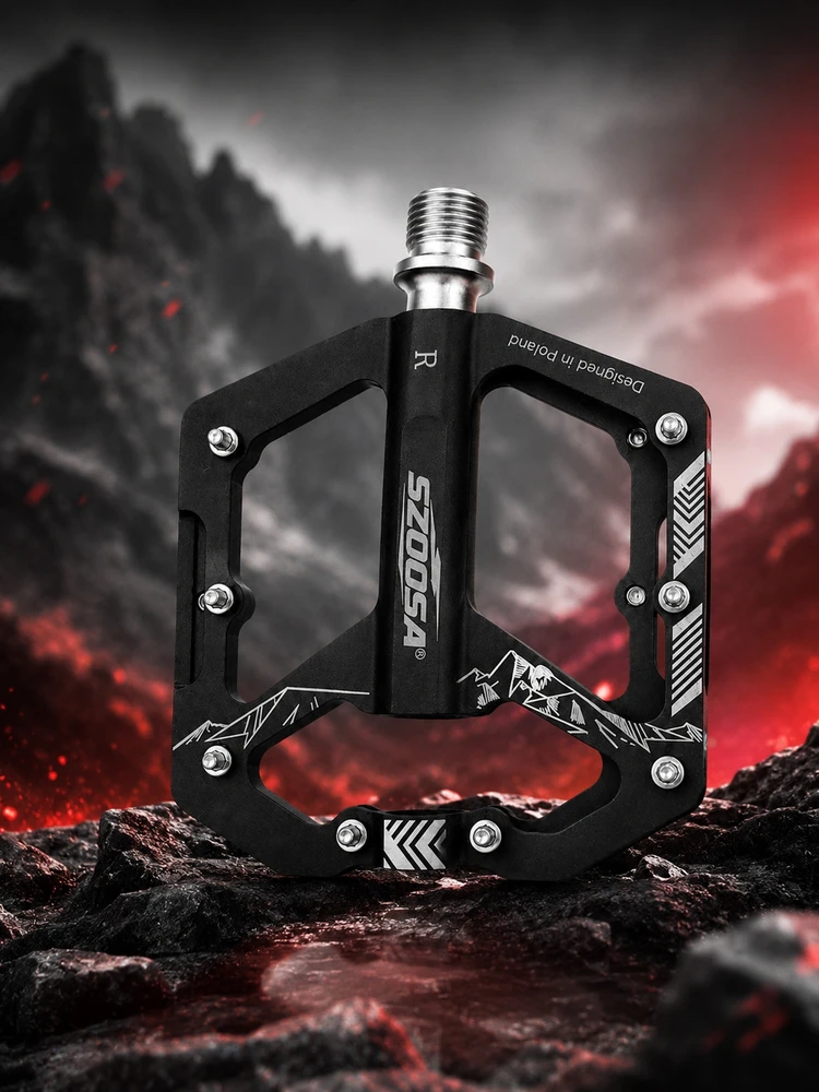 SZOOSA Lengvi MTB Enduro platformos pedalai, ALUMININIS, 3 solidūs DH Trail guoliai