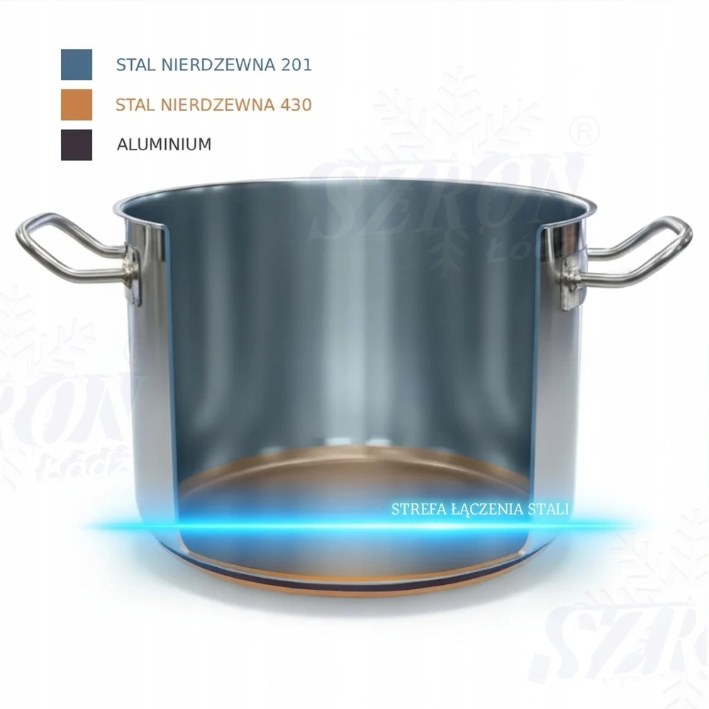 Szron Nerūdijančio plieno puodas su dangčiu 9L Frost STD3211