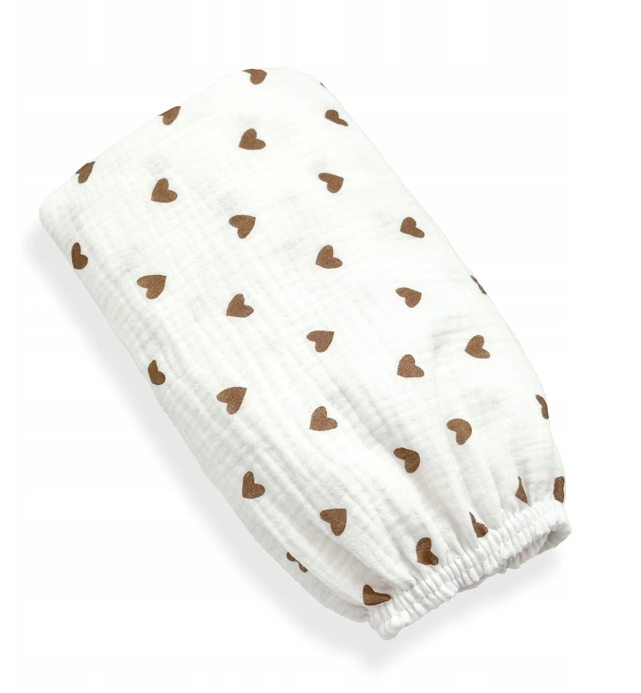 Szwalnia Snow Cybex Balios S lux vežimėlio paklodė 76x32 MUSLIN 100% Boho Hearts