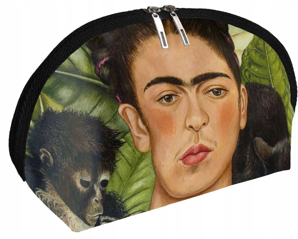 Szyjemy Sztuke Frida Kahlo "autoportret" kosmetinė su karoliais ir kolibriu