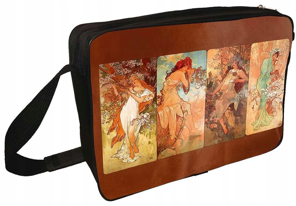Szyjemy Sztuke Krepšys ant peties 4 pory roku Alfons Mucha