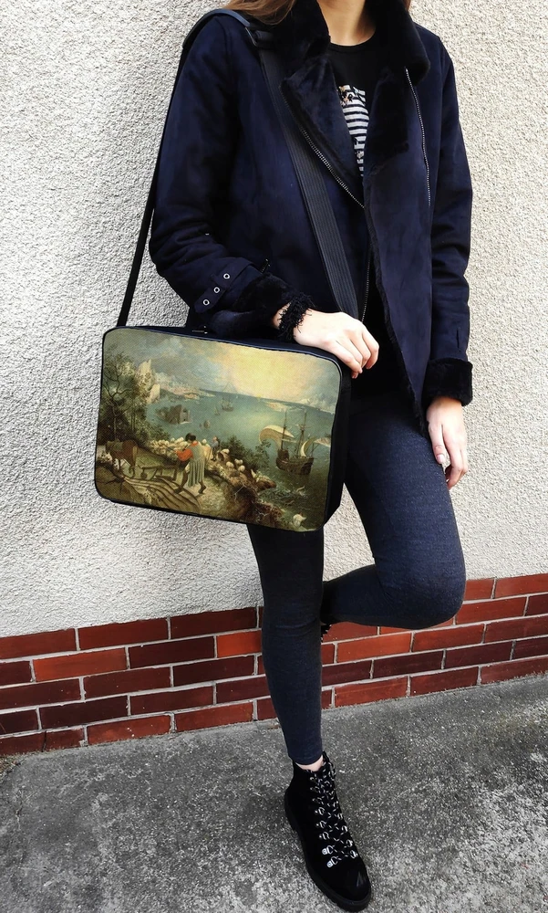 Szyjemy Sztuke Krepšys ant peties Pejzaż su upadkiem Ikara Pieter Bruegel starszy