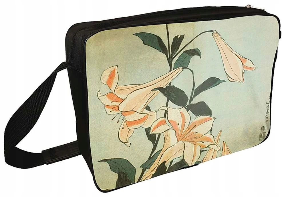 Szyjemy Sztuke Lilia Katsushika Hokusai pečių krepšys