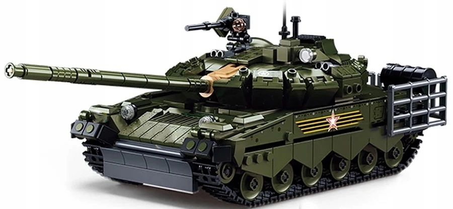 T-80 tanko mastelis 1:35 2in1 blokai Sluban 798 el Army Military M38-B1178