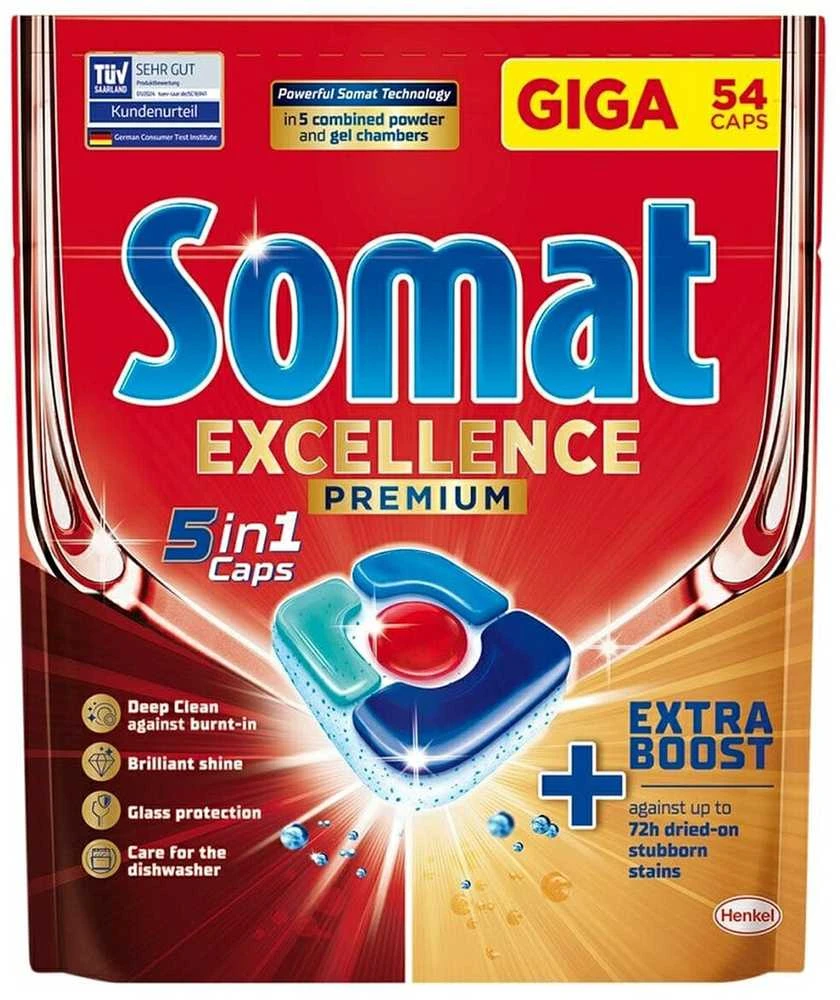 Tabletės indaplovėms Premium Somat 54 vnt. Excellence