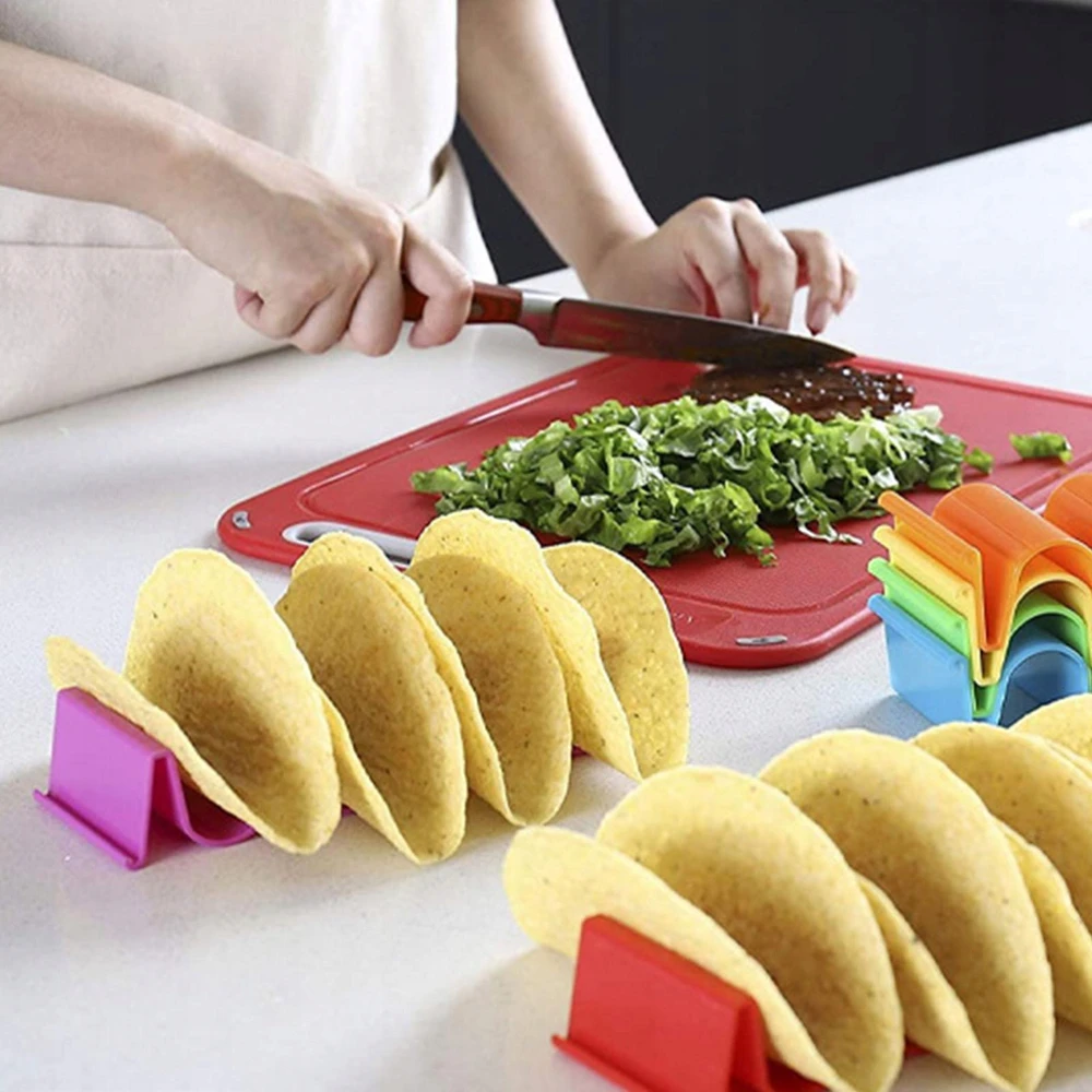 Taco laikiklis Taco kepimo stovas kepimui Daugiafunkcis Taco lukštų laikiklis žalias
