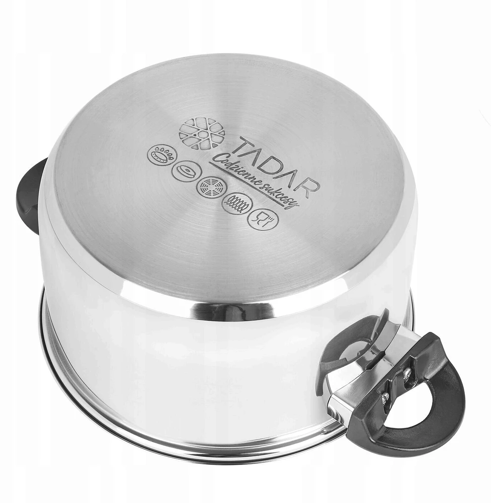 Tadar Basic puodas 24 cm, 5.7 L, nerūdijančio plieno, su dangčiu