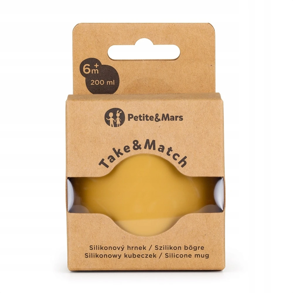 Take&Match Intense Ocher silikoninis puodelis 6m+ PETITE&MARS