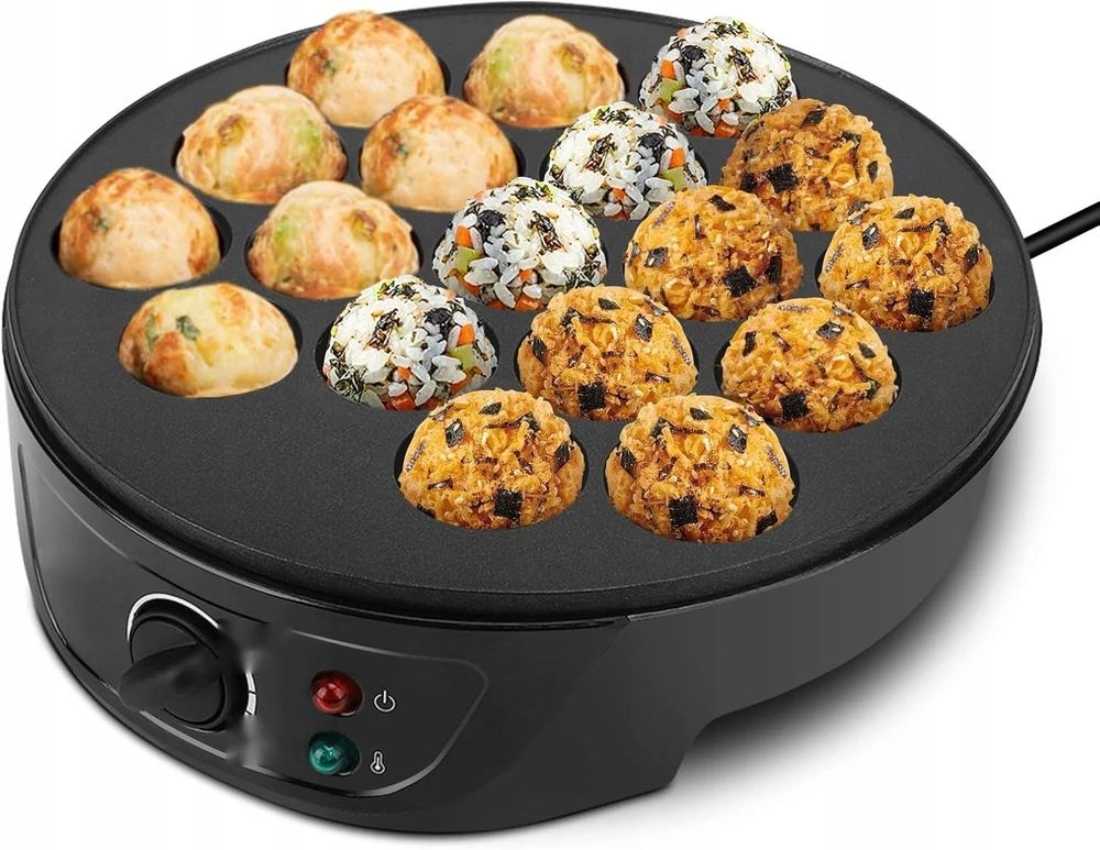 TAKOYAKI PRIETAISAS 18 KIŠČIŲ 750 W NERŪDIJANČIO PLIENO GREITAI NAMS