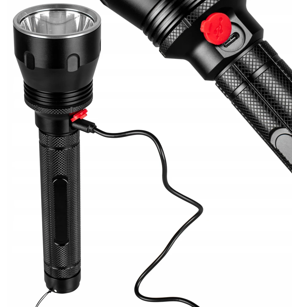 TAKTINIS LED BLYKŠČIAS, PAKRAUJAMAS, ATSPIRUS VANDENIUI, USB-C, 20W, 1570lm, PRO VAYOX