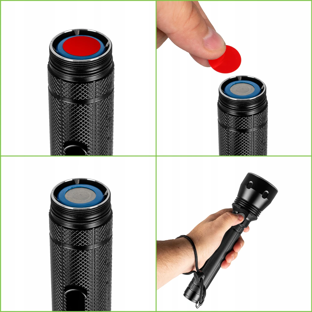 TAKTINIS LED BLYKŠČIAS, PAKRAUJAMAS, ATSPIRUS VANDENIUI, USB-C, 20W, 1570lm, PRO VAYOX