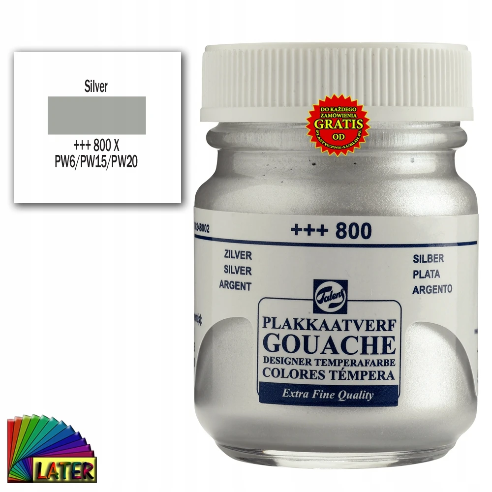 Talens 800 Sidabriniai guašo dažai, 50 ml