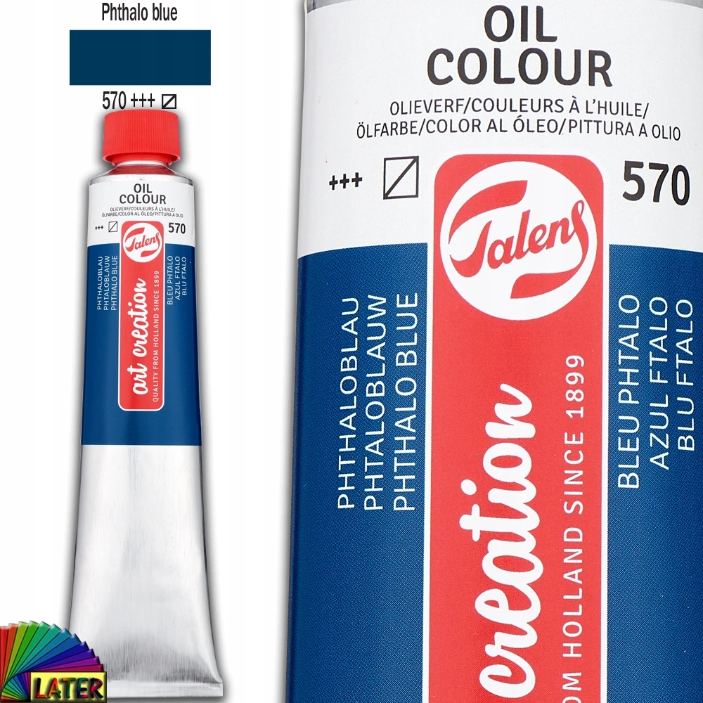 Talens Aliejinė tapyba - ART CREATION - 200 ml tūbelė - Ftalininė mėlyna - Aukštas blizgesys - Maišomas