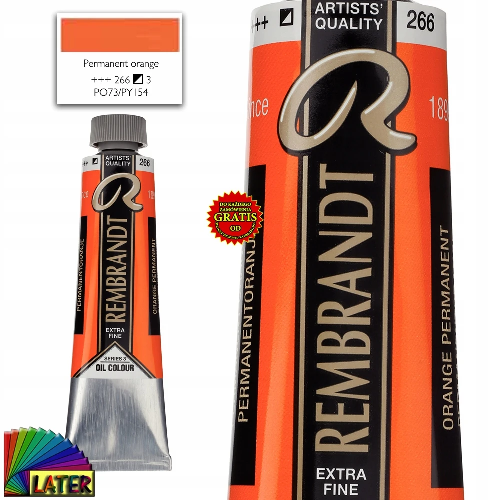 Talens Aliejinė tapyba - Rembrandt - NUOLATINIS ORANŽINIS - 40ml - Intensyvi spalva - Atsparumas šviesai