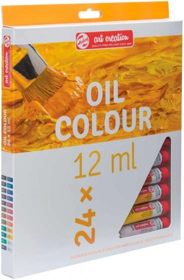 Talens Aliejinių dažų rinkinys Oil Colour 12 ml, 24 spalvos