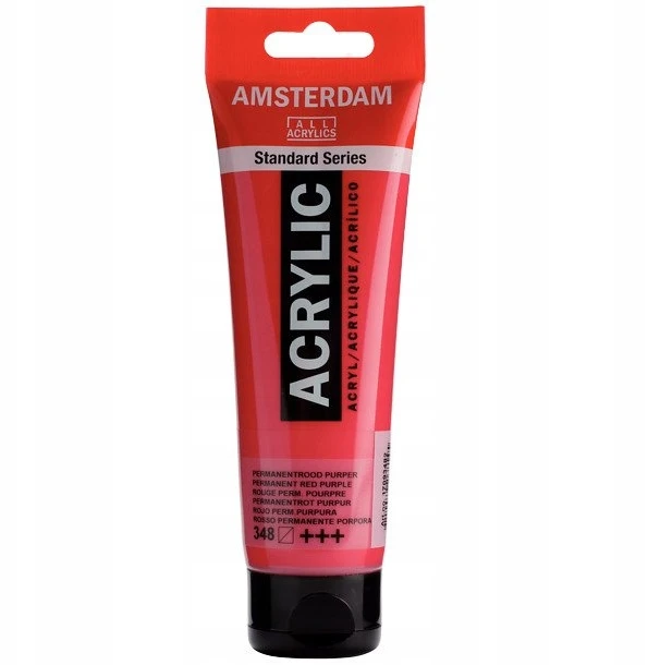Talens Amsterdam akriliniai dažai 120ml, 348 Raudonai violetiniai