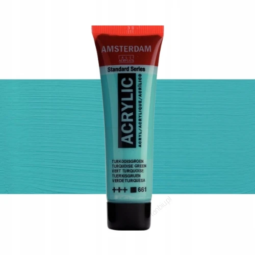Talens Amsterdam akriliniai dažai 20ml 661 Turquoise žalias