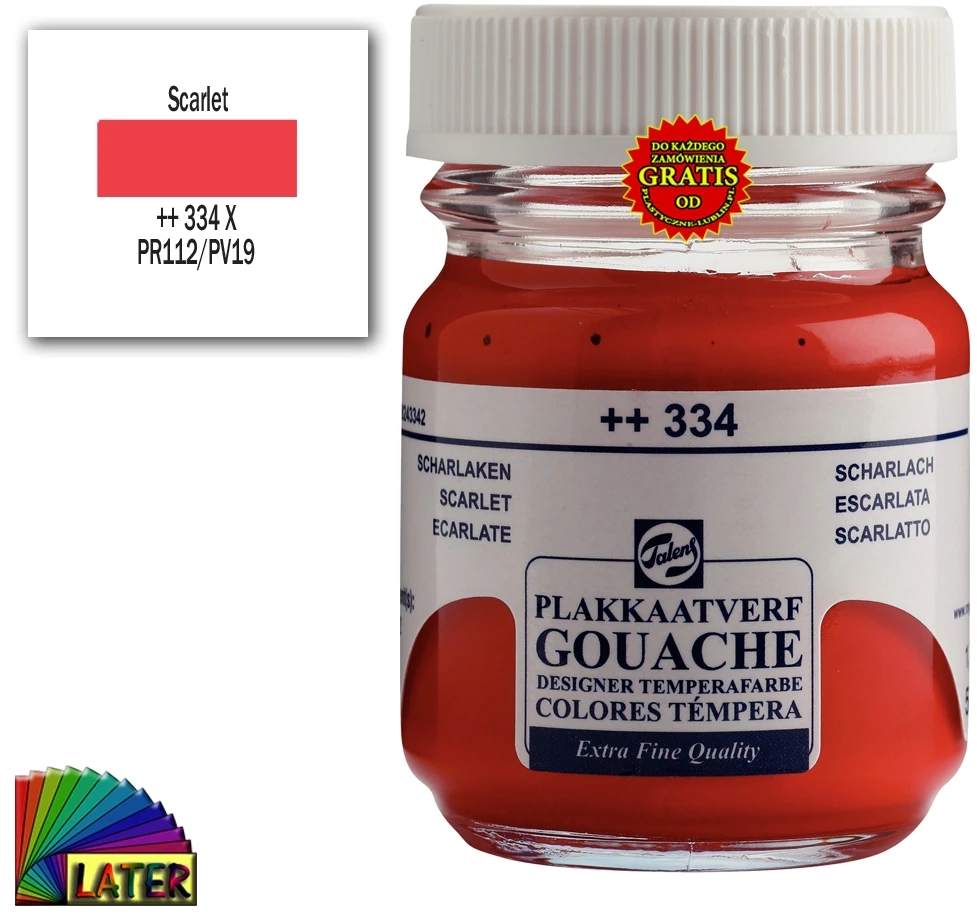 Talens Gouache dažai 334 Skarlat raudoni 50 ml