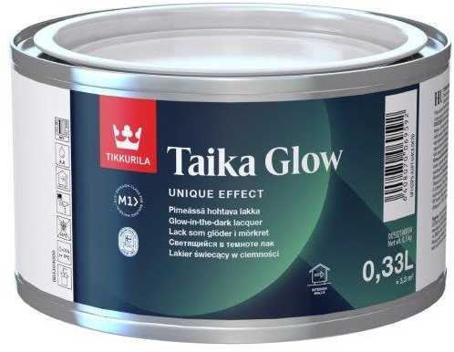 Tamsoje šviečiantis lakas TIKKURILA TAIKA GLOW, 0,33 l