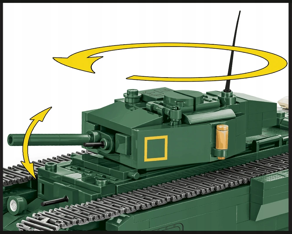 Tank modelis - COBI - Churchill MK.III - 500 dalių - Žalias - Nuo 10 metų