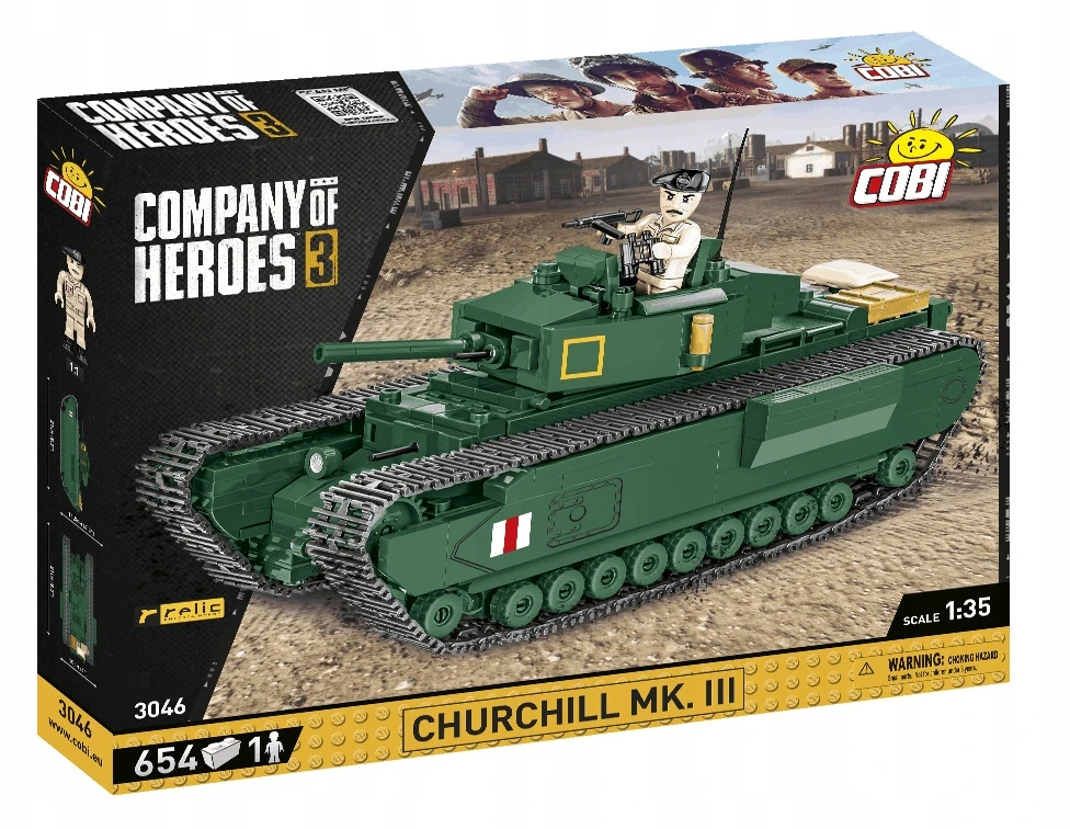 Tank modelis - COBI - Churchill MK.III - 500 dalių - Žalias - Nuo 10 metų