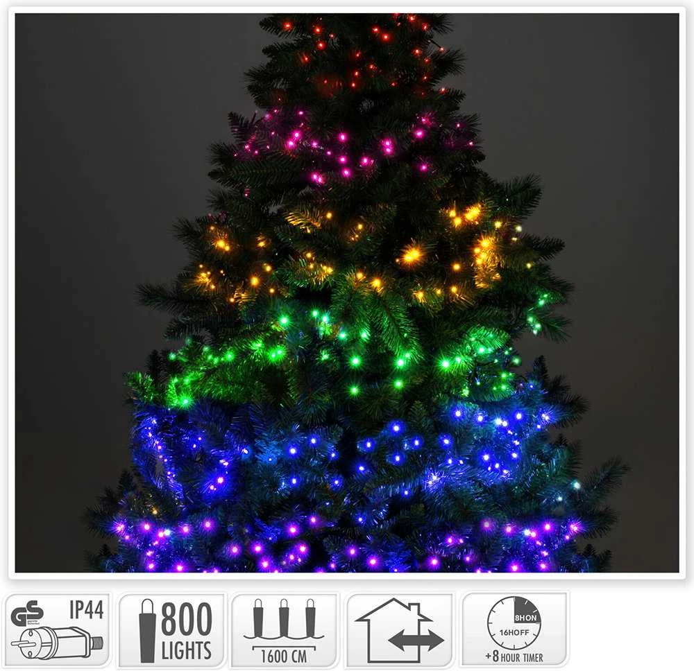 Home Styling Collection Tanki elektrinė girlianda CLUSTER, IP44, 400 LED, 8 režimai, įvairių sp., 8 m
