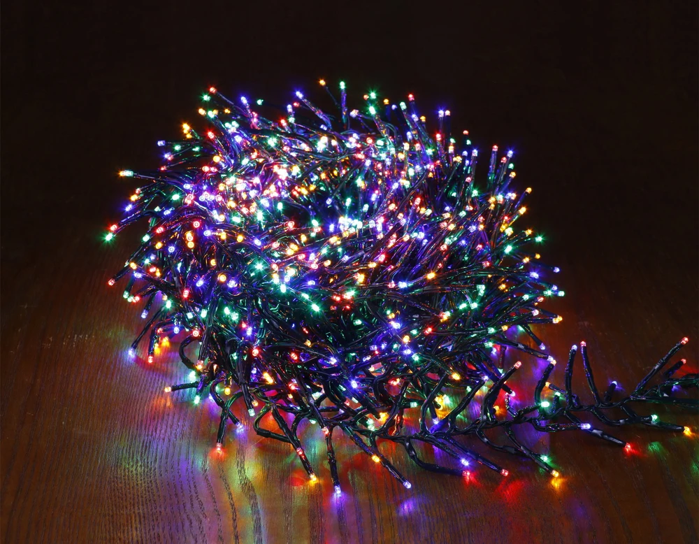 Home Styling Collection Tanki elektrinė girlianda CLUSTER, IP44, 400 LED, 8 režimai, įvairių sp., 8 m