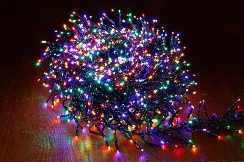 Home Styling Collection Tanki elektrinė girlianda CLUSTER, IP44, 400 LED, 8 režimai, įvairių sp., 8 m