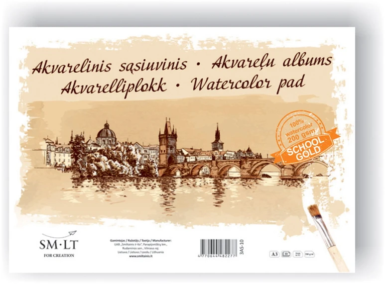 Smiltainis Tapybos albumas SMLT, A3, 190 g/m2, 20 lapų