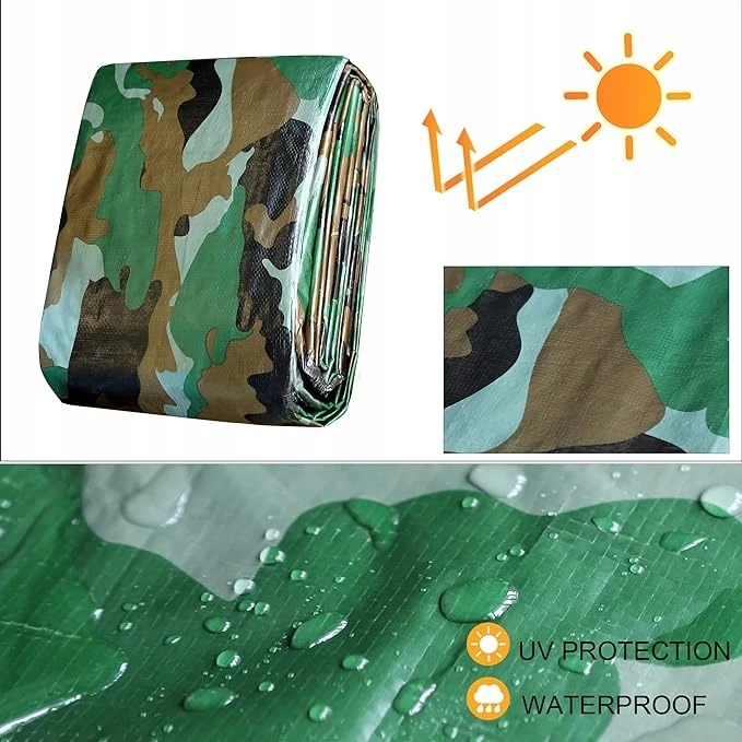 TARP TENT SHAP RINKINYS ROPE PARACORD 30M CAMO SURVIVAL BUSHCRAFT 2x3M