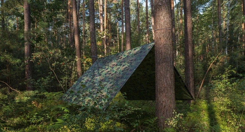 TARP TENT SHAP RINKINYS ROPE PARACORD 30M CAMO SURVIVAL BUSHCRAFT 2x3M