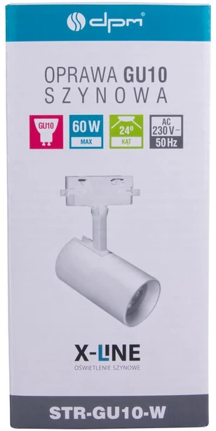 Šviestuvas bėginei sistemai DPM X-Line STR-GU10-W, GU10