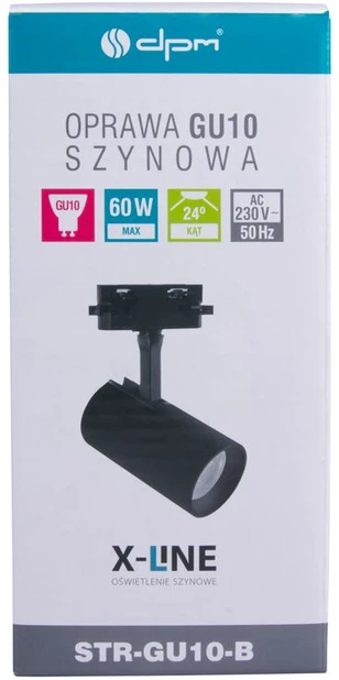Šviestuvas bėginei sistemai DPM X-Line STR-GU10-B, GU10