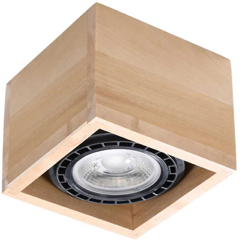 Sollux Lighting Lubinis šviestuvas QUATRO 1 iš natūralaus medžio