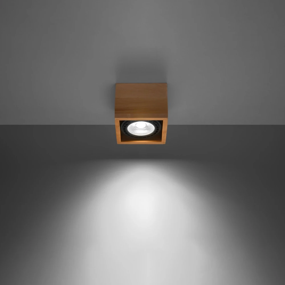 Sollux Lighting Lubinis šviestuvas QUATRO 1 iš natūralaus medžio