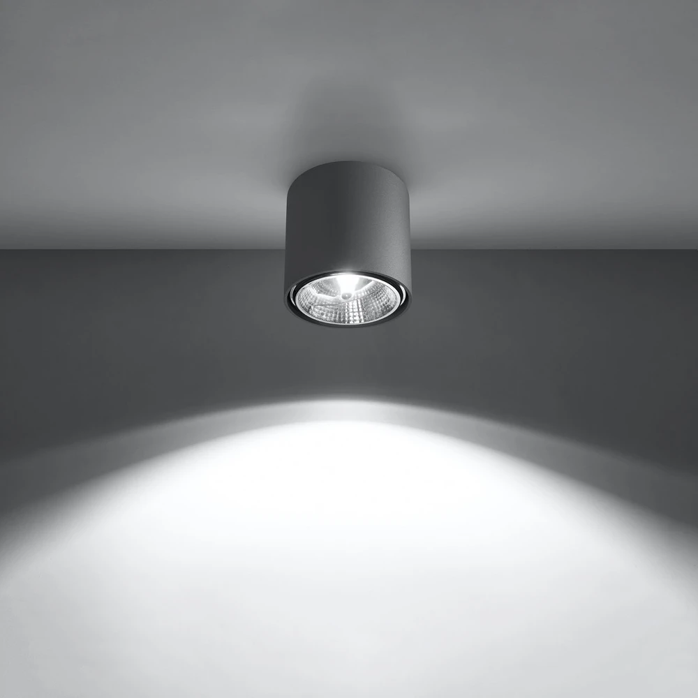 Lubinis šviestuvas Sollux Lighting Sollux Plafonas TIUBE pilkas