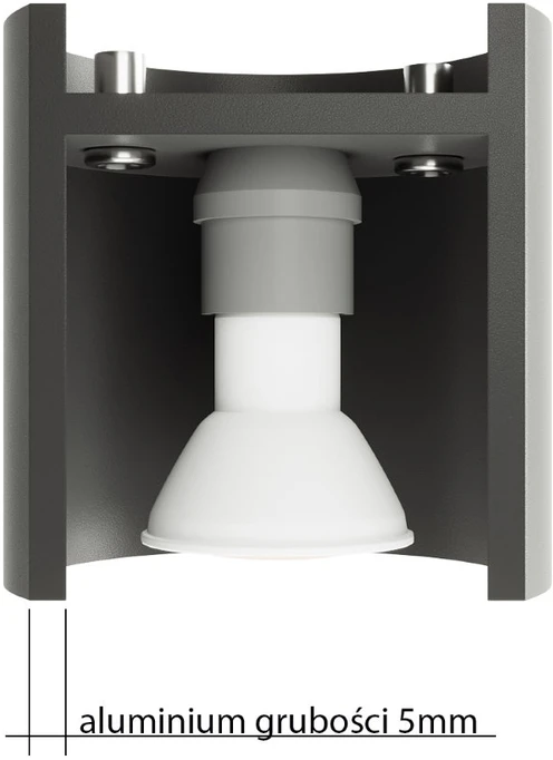 Lubinis šviestuvas Sollux Lighting Sollux Plafonas TIUBE pilkas
