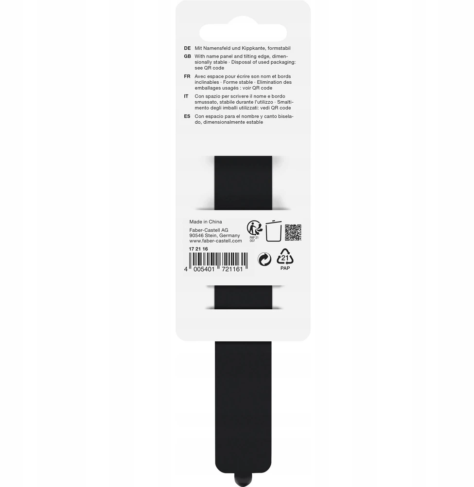 Taškų liniuotė juoda 15 cm - Faber Castell