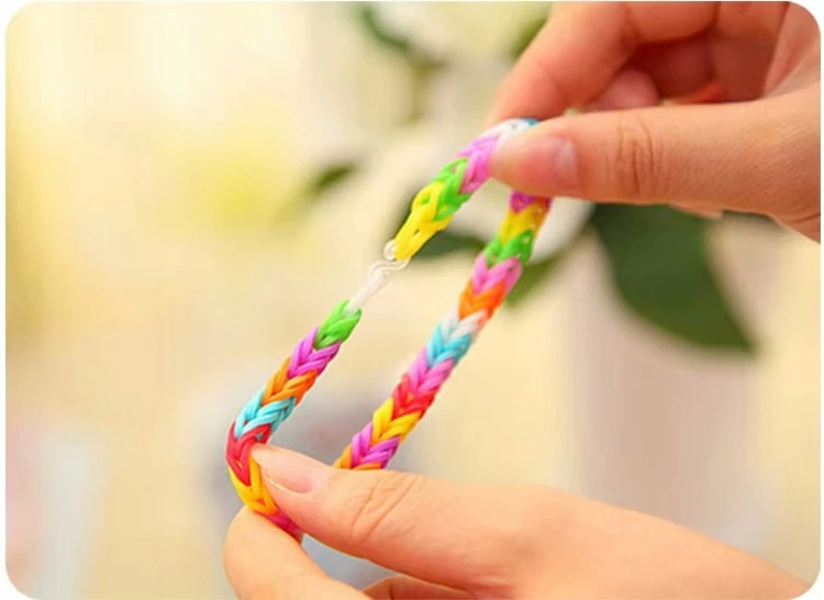 Tatwelt GUMĖS PAPUOŠALŲ APYRANKĖMS GAMYBOS KROSNO BEADS DIDELIS RINKINYS XL