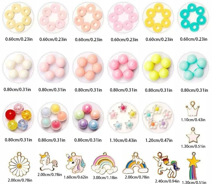 Tatwelt KARALIUKAI APYRANKĖMS GAMINTI KŪRYBINGŲ PAPUOŠALŲ RINKINYS SU PONY 6MM